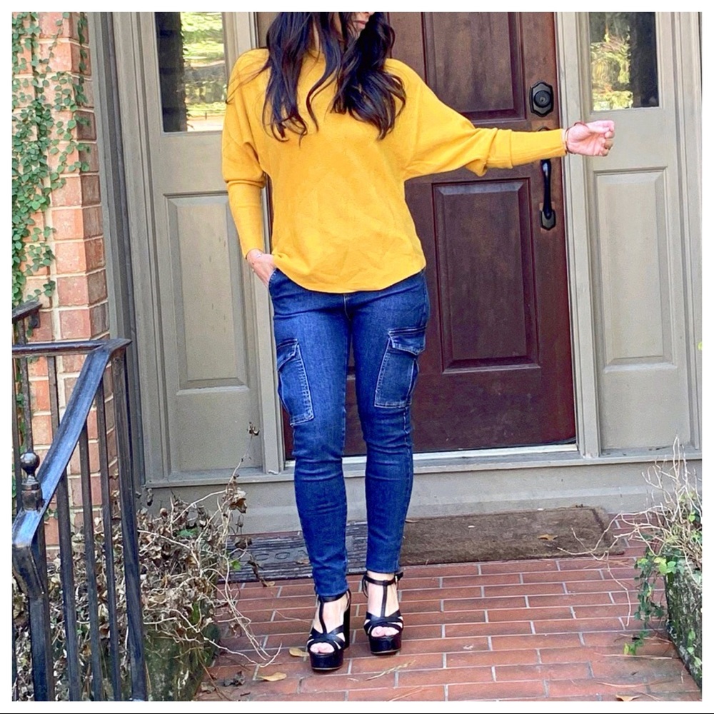 LAST ONE✨PARIS✨Gorgeous Mustard dolman sweater - Picture 9 of 11